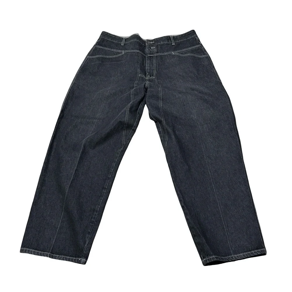 Vintage 90s Marithe Francois Girbaud Jeans Black Baggy Carpenter Utility 42x31